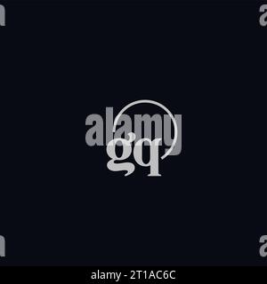 GQ initials logo monogram design ideas Stock Vector