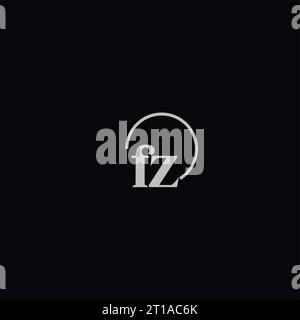 FZ initials logo monogram design ideas Stock Vector