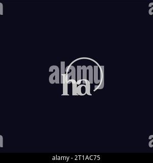 HA initials logo monogram design ideas Stock Vector