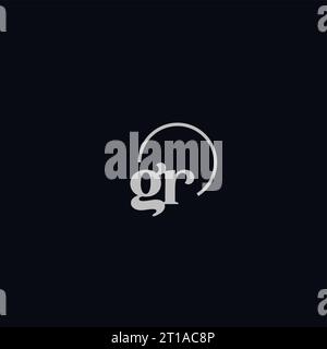 GR initials logo monogram design ideas Stock Vector