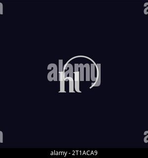 HL initials logo monogram design ideas Stock Vector