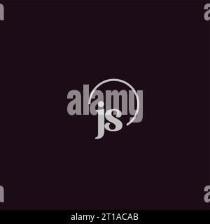 JS initials logo monogram design ideas Stock Vector