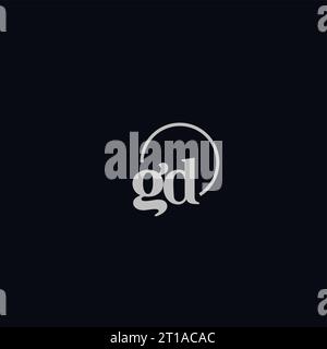 GD initials logo monogram design ideas Stock Vector
