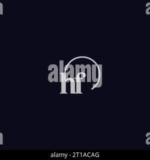 HF initials logo monogram design ideas Stock Vector