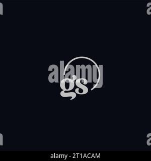 GS initials logo monogram design ideas Stock Vector