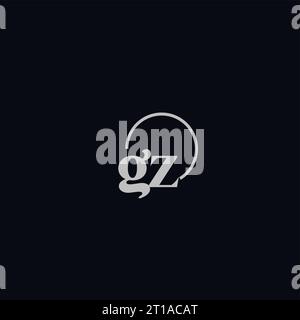 GZ initials logo monogram design ideas Stock Vector