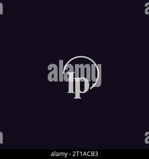 IP initials logo monogram design ideas Stock Vector
