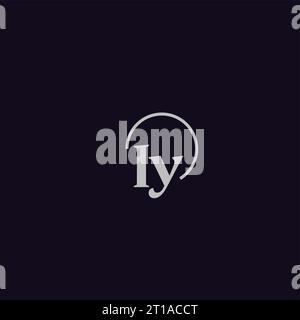 IY initials logo monogram design ideas Stock Vector
