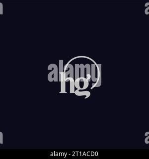 HG initials logo monogram design ideas Stock Vector