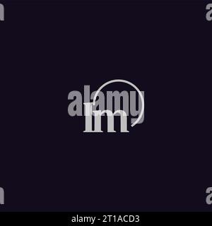 IM initials logo monogram design ideas Stock Vector