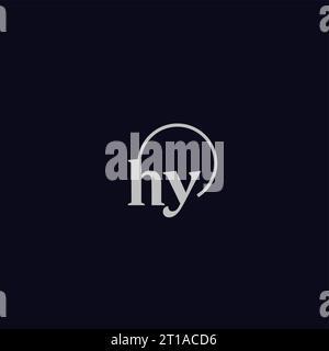 HY initials logo monogram design ideas Stock Vector