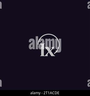 IX initials logo monogram design ideas Stock Vector