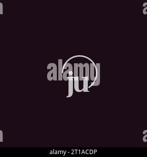 JU initials logo monogram design ideas Stock Vector