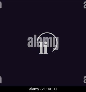 II initials logo monogram design ideas Stock Vector