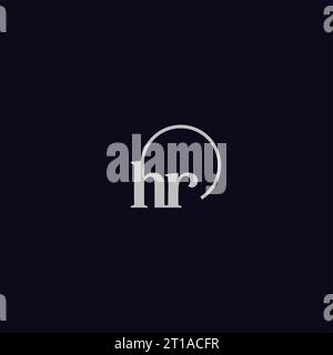 HR initials logo monogram design ideas Stock Vector