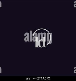 ID initials logo monogram design ideas Stock Vector