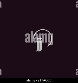 JJ initials logo monogram design ideas Stock Vector