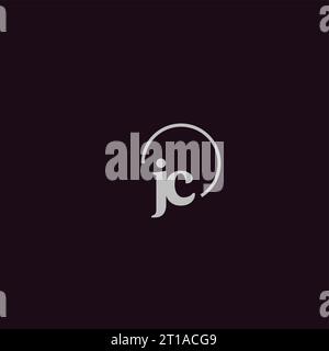 JC initials logo monogram design ideas Stock Vector