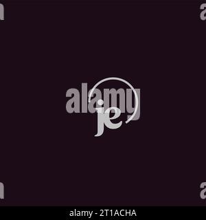 JE initials logo monogram design ideas Stock Vector