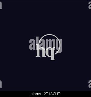 HQ initials logo monogram design ideas Stock Vector