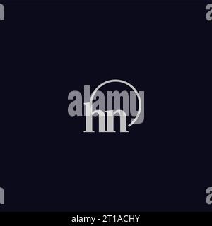 HN initials logo monogram design ideas Stock Vector