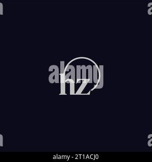HZ initials logo monogram design ideas Stock Vector