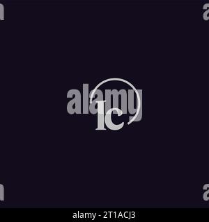 IC initials logo monogram design ideas Stock Vector