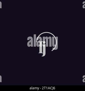 IJ initials logo monogram design ideas Stock Vector