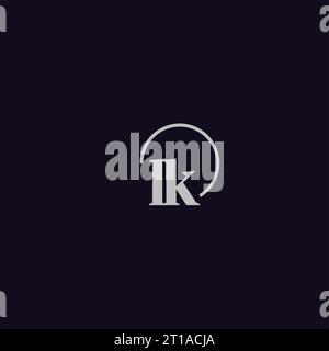 IK initials logo monogram design ideas Stock Vector