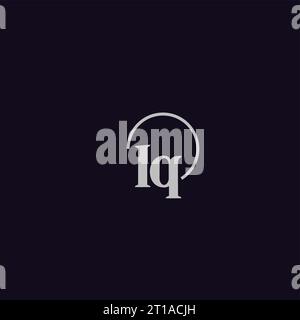 IQ initials logo monogram design ideas Stock Vector