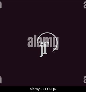 JF initials logo monogram design ideas Stock Vector