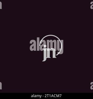 JN initials logo monogram design ideas Stock Vector