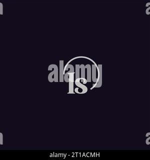 IS initials logo monogram design ideas Stock Vector
