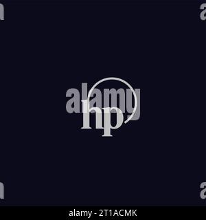 HP initials logo monogram design ideas Stock Vector