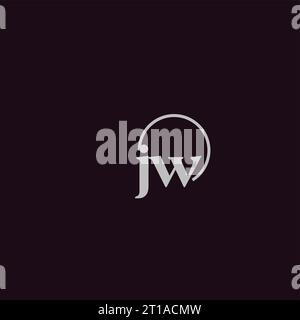 JW initials logo monogram design ideas Stock Vector
