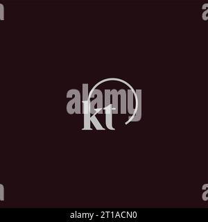 KT initials logo monogram design ideas Stock Vector
