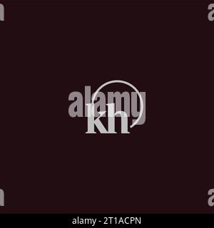 KH initials logo monogram design ideas Stock Vector