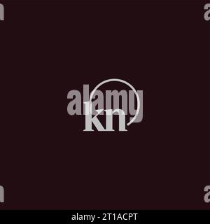 KN initials logo monogram design ideas Stock Vector