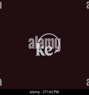 KE initials logo monogram design ideas Stock Vector