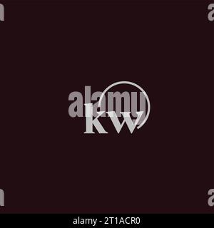 KW initials logo monogram design ideas Stock Vector