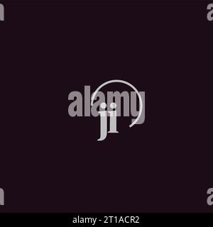 JI initials logo monogram design ideas Stock Vector