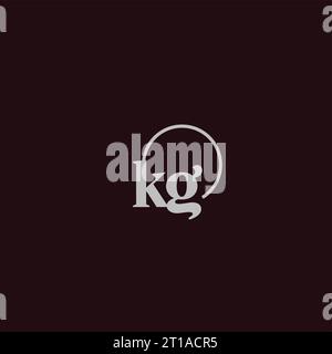 KG initials logo monogram design ideas Stock Vector