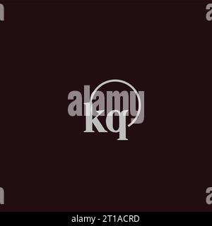 KQ initials logo monogram design ideas Stock Vector