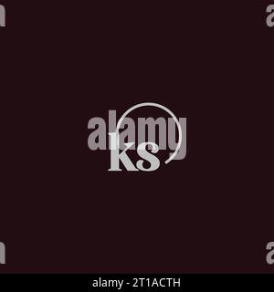 KS initials logo monogram design ideas Stock Vector