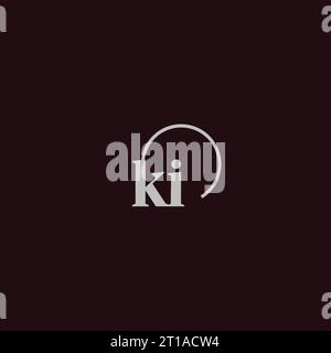 KI initials logo monogram design ideas Stock Vector