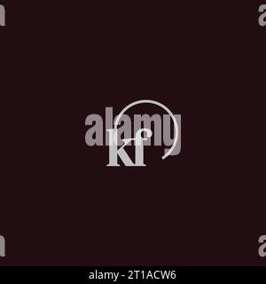 KF initials logo monogram design ideas Stock Vector