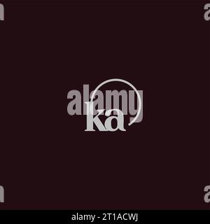 KA initials logo monogram design ideas Stock Vector