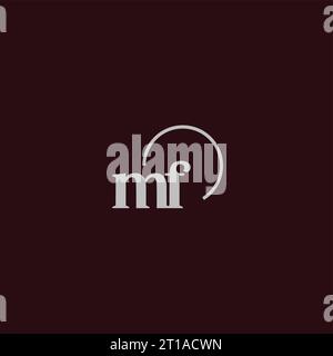 MF initials logo monogram design ideas Stock Vector