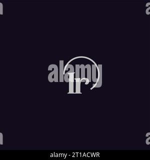 IR initials logo monogram design ideas Stock Vector