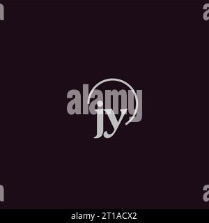 JY initials logo monogram design ideas Stock Vector